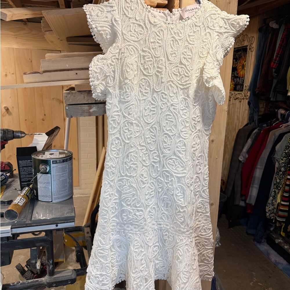 JessaKae Cream Textured Mini Dress